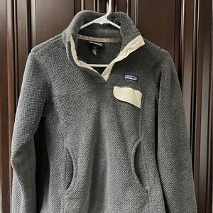 Patagonia Women's Retool Snap T Fleece Grey Sweater Pullover size XS
